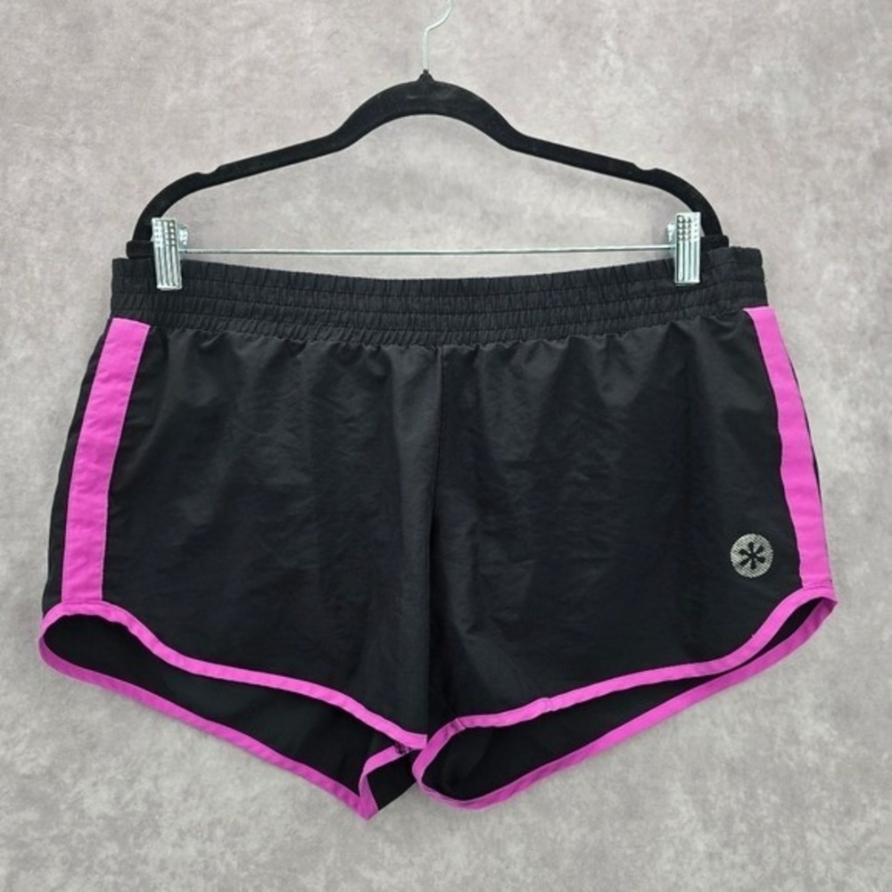 Old Navy Active Black Purple Shorts Pull On Athletic Running Shorts L Large